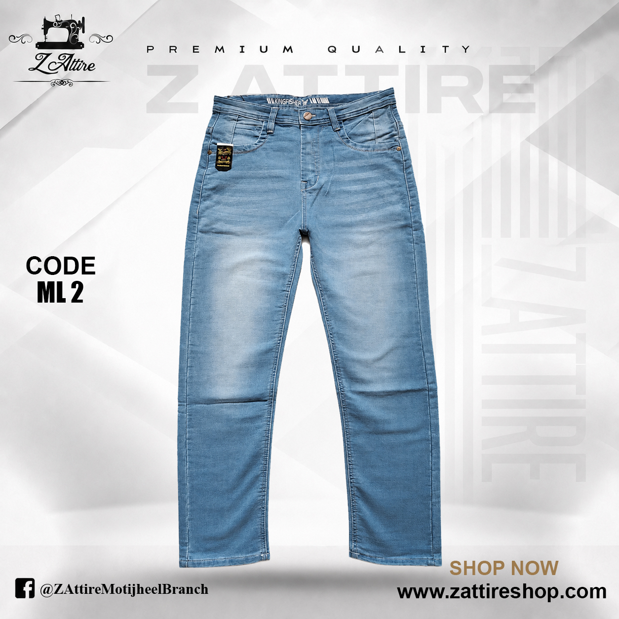 ML 2-A Export Quality Denim Jeans - Image 1